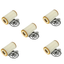 5X 0001802609 Car Engine Oil Filter Fleece Grid Replacement for - C CL CLK CLS E G GL GLK ML Class