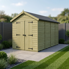 6 x 15 Apex Shed Tanalised (Double Door, No Windows)