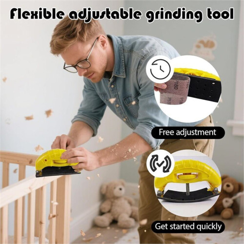 Sanding Blocks Auto Body Adjustable Grinding Tool with Ergonomic Handle Wet Sanding Block 2