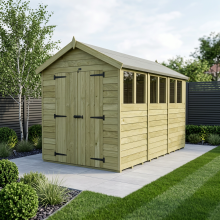 6 x 15 Apex Shed Tanalised (Double Door, With Windows)