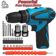 Cordless Power Drill with 2PCS 3000mAh Battery & 2 Gear Speeds