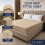 (Beige, King (152 x 200 cm)) Extra Deep 25cm Fitted Sheet Bed Sheets Single Double King Super King Size 2