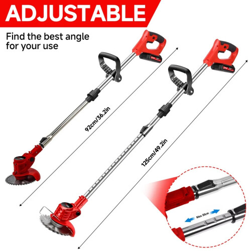 24V Cordless Grass Trimmer with 2 Batteries 1