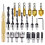 23-Pack Woodworking Chamfer Drilling Tool Set Wood Plug Cutter Three-Pointed Countersink Drill Bit 1