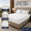 (White, King (152 x 200 cm)) Extra Deep 25cm Fitted Sheet Bed Sheets Single Double King Super King Size 3
