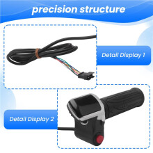 Universal Electric Bike Throttle with LCD Display Handle Throttle for 36V Twist Throttle Scooter E-Bike Parts