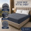 (Charcoal, King (152 x 200 cm)) Extra Deep 25cm Fitted Sheet Bed Sheets Single Double King Super King Size 3