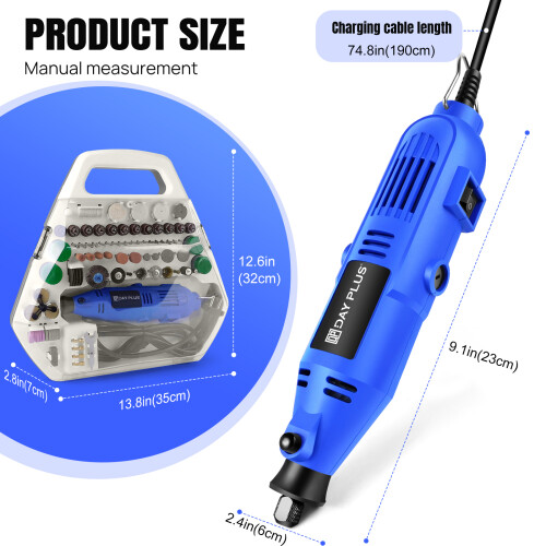 Rotary Tool Kit, 250W Powerful Rotary Multi Tool with 6 Variable Speed, Mini Grinder Set with 252pcs Accessories for Craft Projects and DIY, Engraving 1