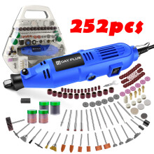 Rotary Tool Kit, 250W Powerful Rotary Multi Tool with 6 Variable Speed, Mini Grinder Set with 252pcs Accessories for Craft Projects and DIY, Engraving