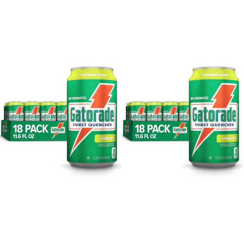 Gatorade Thirst Quencher,Lemon-Lime,12 Fl Oz Cans,(Pack of 36)