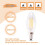 Dimmable E12 4W COB Edison Candle Flame Filament LED Light Bulb Lamp 10*3.5cm 2