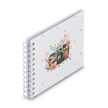 Album a spirale - Cam - 18,5 x 15 cm - 30 pagine bianche - Per foto istantanee