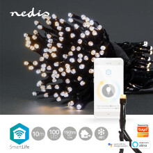 SmartLife Kerstverlichting | Tekenreeks | Wifi | Warm tot koel wit | 100 LED's | 10,0 m | Android/IOS