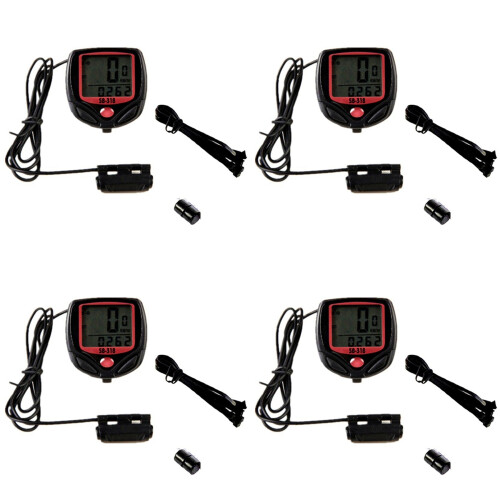4X Waterproof Bike Computer Bicycle Meter Odometer Speedometer LCD Display Cycling Computer Velocimetro Wired Stopwatch