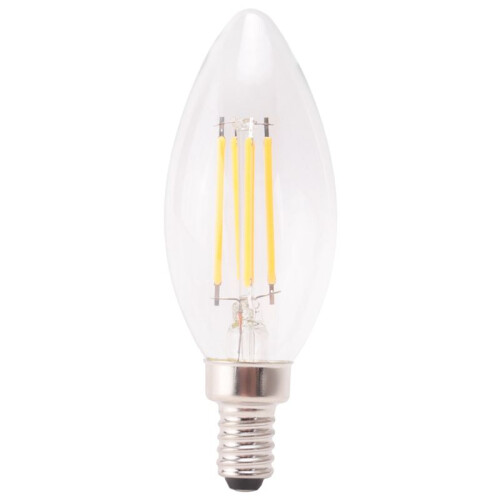 Dimmable E12 4W COB Edison Candle Flame Filament LED Light Bulb Lamp 10*3.5cm