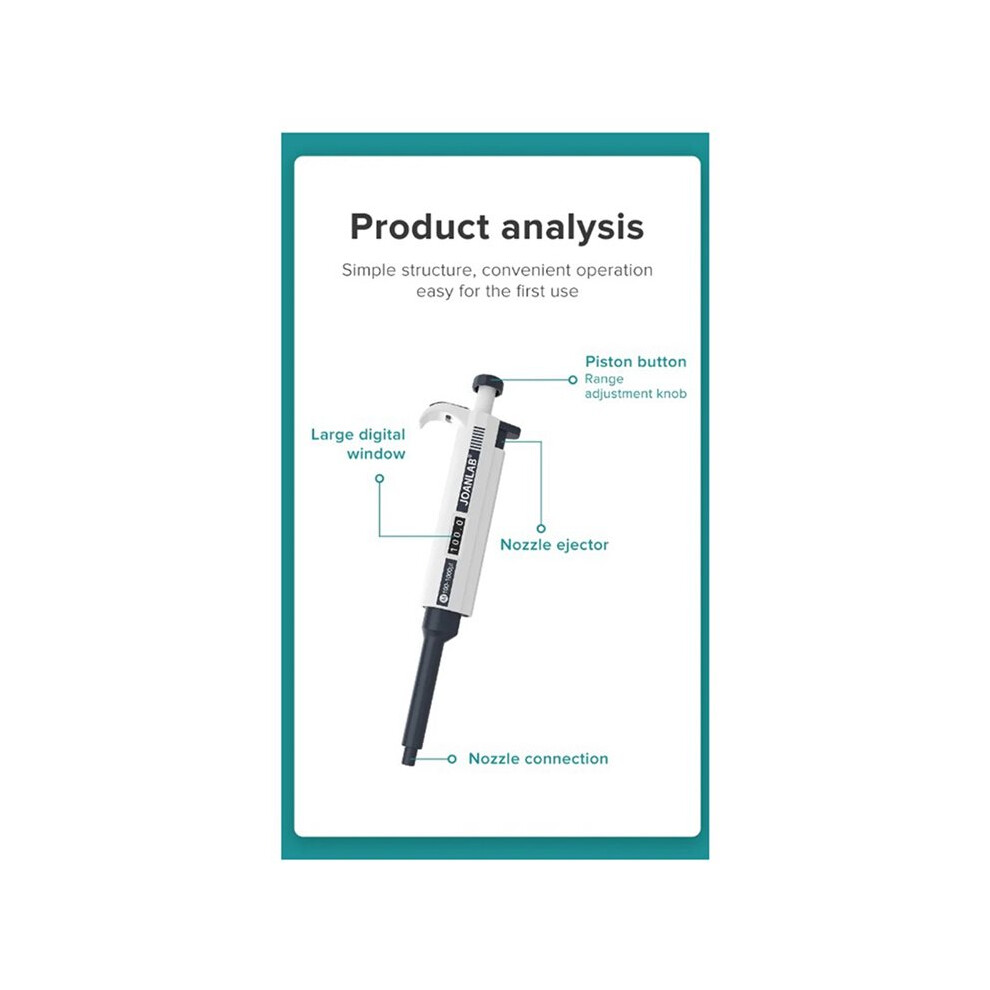 2X Joanlab Micropipette Laboratory Automatic Pipette Digital Adjustable Plastic Pipette Chemistry Laboratory Equipment A 6032609087537