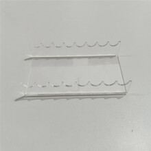 Double Ended Acrylic Makeup Beauty Brush Organizer Holder 8 Slots Cosmetic Storage (CLEAR) 2Pack