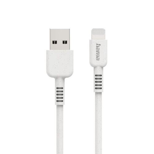 Hama Cable de carga Eco USB-A - Lightning, 1 m, Blanco
