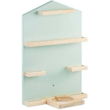 Estante de Madeira - HAMA - Casa - Para 32 Figurinhas Tonie - Carregador Inclusivo - Menta