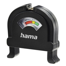 Batterijtester - HAMA - Universeel - Driekleurige analoge weergave - Meting 1,5 V/9 V - 6 types