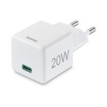 Snellader USB-C PD/Qualcomm mini-lader 20 W Wit - HAMA - Opladeradapter