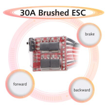 2X 30A 4,8-8,4V Miniborstad Elektrisk Hastighetsregulator ESC Borstmotorhastighetsregulator för WPL C14 C24 MN D90 MN99S RC-Bil