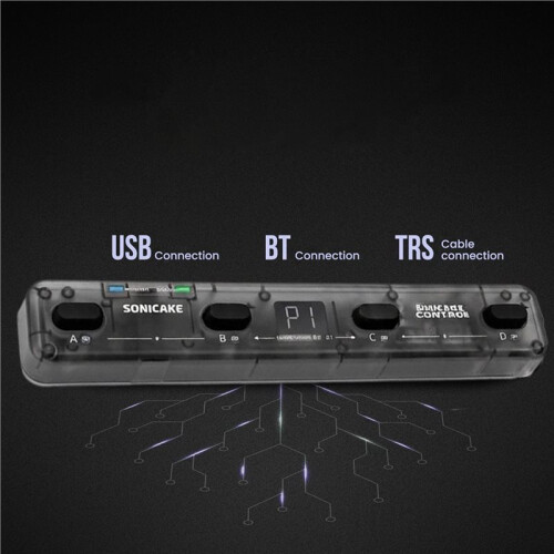 SONICAKE Pocket Control Portable Wireless MIDI Controller, 4 Programmable Footswitches, USB Host 1