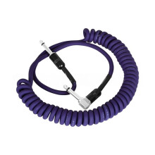 6.5mm Guitar Cable Amp Coiled Cable Electric Guitar Cable Male to Male Noise Reduction for Musical Instruments C