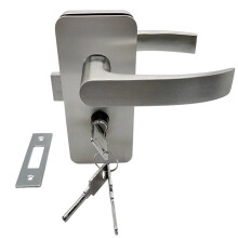 Double-Sided Handle Glass Door Lock for Frameless Glass Doors, Easy Installation Right Open