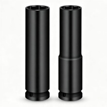 Drive Deep Impact Socket (120mm), Extra Long Hex Socket for Automotive Lug Nuts & Mechanical Repairs 17mm