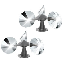 2 PCS Bird Scare Reflective Bird Reflector with Plastic Base for Outside Keep Bird Away for Outdoor Boats Roofs Gardens