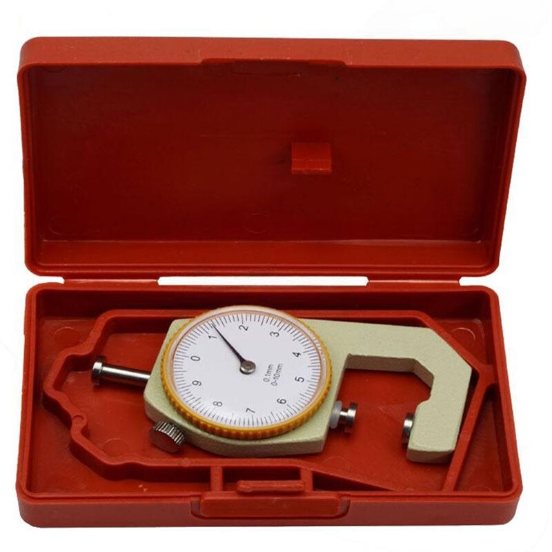 Measure Thickness Machine Dial Thickness Gauge 0-10mm Precision Aluminum Min Thickness Meter ...