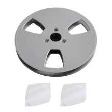 1/4 5 Inch 3 Holes Empty Tape Reel for ReVox Studer Recording Takeup Reel NAB-Hub Replacement with 2 Spacers Gray