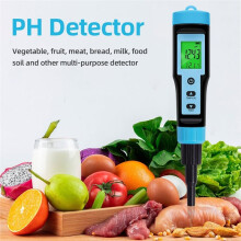 Portabler Digitaler PH-Meter Lebensmittel PH-Tester Säuretester Funktionaler Temperatur PH-Detektor für Boden Kosmetik Käse