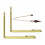 Retractable Dowsing Rod + Cone Pendulum Kit Metal Dowsing Rod for Water Treasure Finding Tools A 3