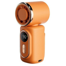 Portable Handheld Fan with Built-in Clip, 5-Speed Adjustable, LED Display, USB-C Rechargeable