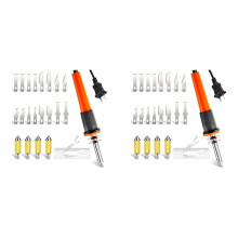 44-Piece Electric Hot Knife Cutter Tool Kit with Heat Cutter Stencil Cutter, for Soft Thin Plastic Cloth Stencil US Plug
