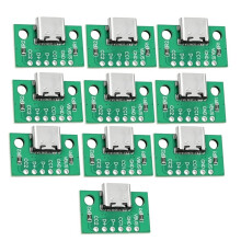 10ST TYPE-C USB-Adapterkort med Dubbla Motstånd 512 5,1K Ohm Type C-Kort för Ström-/Datatestning Prototypning DIY-Projekt