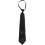 20X Men Solid Black Polyester Zip  Necktie Smooth Zipper Tie 2