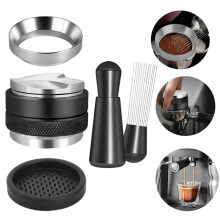 5PCS Espresso Accessories Kit, Coffee Distributor and Tamper Leveler, WDT Tool and Dosing Funnel Set Fits 51 mm