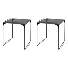 2X Locker Organizer Shelf Stackable Extra Locker Shelf for School Locker Organizer Storage Cabinet Suitable Black