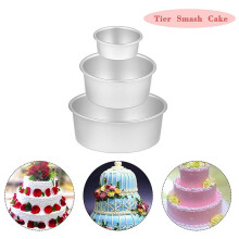 6X Cake Pan Round Cake Pans Performance Aluminum Nonstick & Leak Proof Set Cake Pan, Perfect for Tier Smash Cake