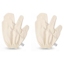 Massage Exfoliating Gloves with Elastic Wrist Bands for Dry Brushing, Lymphatic Drainage & Skin Rejuvenation (4 Pcs)