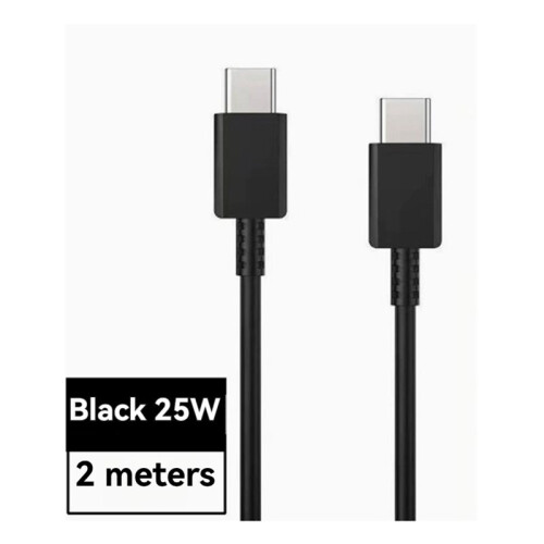 25W Dual Type C Super Fast Charge Cable PD Quick Charge Data Cable 2m for  S22 S21 S20+ 1