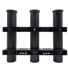 Boat Portable Plastic Fishing Rod Holder Three Tubes Adjustable Rod Rack Pole Tube Mount Bracket Socket for Fishing A