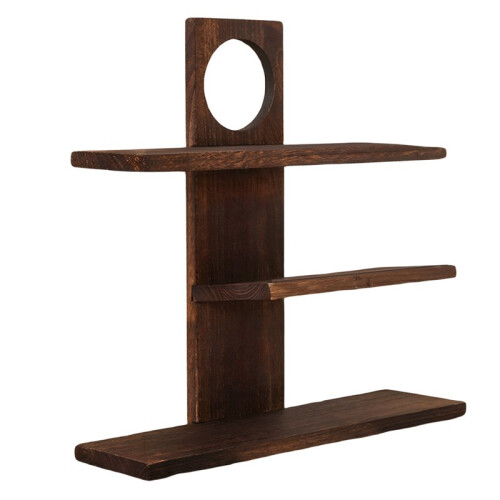 Chinese Style Storage Holders Solid Wood Retro Design Wooden Tea Set Rack Tea Set Multi-Layer Tea Cup Display Shelf