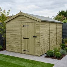 8 x 12 Apex Shed Tanalised (Single Door, No Windows)