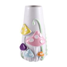 Mushrooms Vase for Flower, Rainbow Funky Mushroom Decor, Unique Vases for Flowers Outdoor Courtyard Decoration D