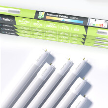 LED-Röhren T8 15W 2800LM 4000K Neutralweiß Set 6 Stück Weiß — led röhre 120cm, t8 led neutralweiß