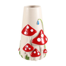 Mushrooms Vase for Flower, Rainbow Funky Mushroom Decor, Unique Vases for Flowers Outdoor Courtyard Decoration C